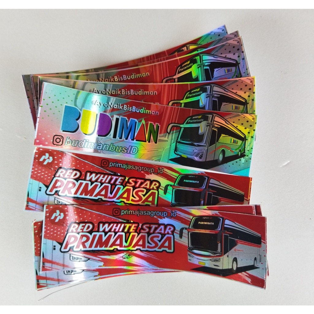 

stiker bis budiman dan primajasa asli po
