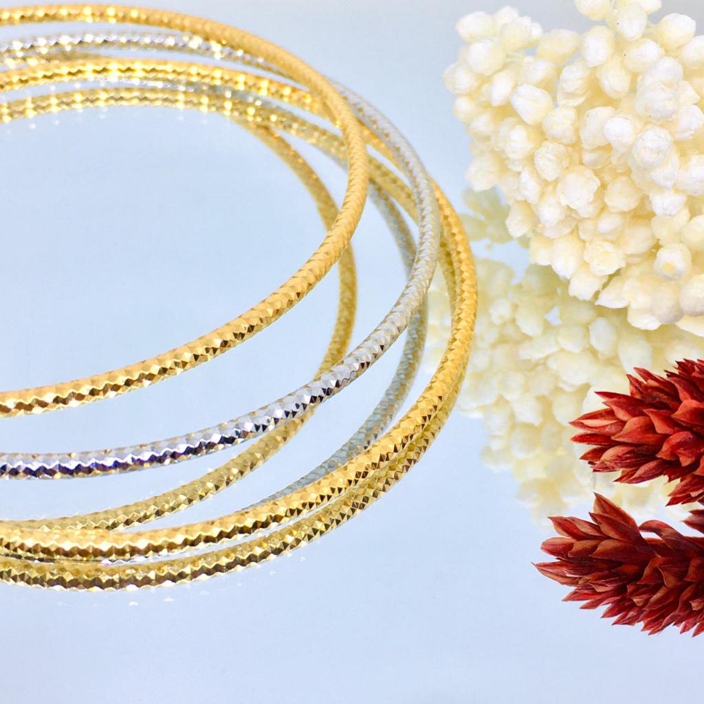 Gelang Emas Keroncong 2 Warna 375/8k