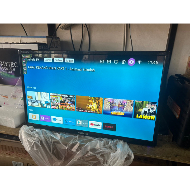 ANDROID TV LED Digital SMART 32 inch Comytec. Youtube. HD, USB, HDMI, Bluetooth. Garansi 2 tahun
