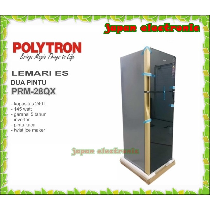 KULKAS POLYTRON 2Pintu MURAH PRM-28QX  Belleza 3 GARANSI RESMI PROMO MURAH