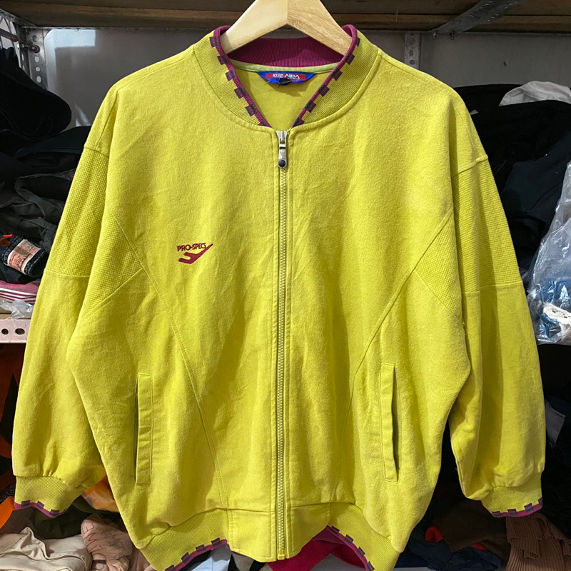 Jaket pro specs unisex lemon corduroy thrift kuning harrington zipper bomber casual