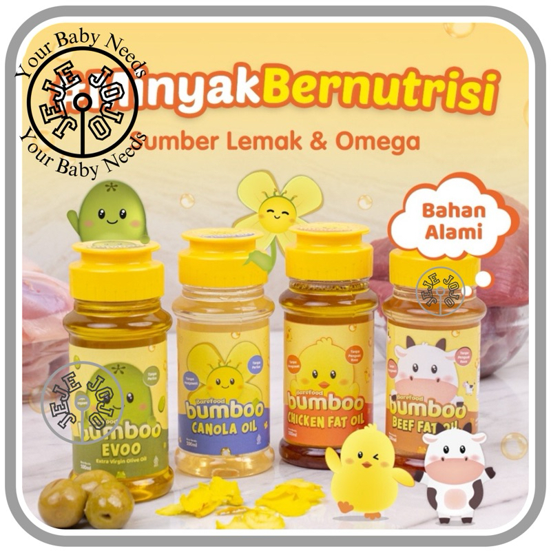 

Barefood Bumboo Fat Oil Minyak - Bahan Alami - Bernutrisi - Sumber Lemak & Omega 3,6,9 - BB Booster -Tanpa Perisa & Pengawet - Tumis atau Topping - Fat Oil Beef - Chicken - Evoo - Canola Oil