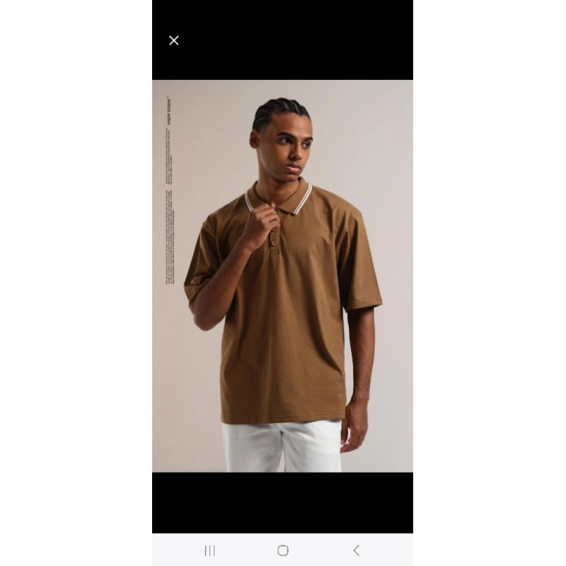 (NEW) Kaos Polo Prepp studio Overture Polo Shirt Choco