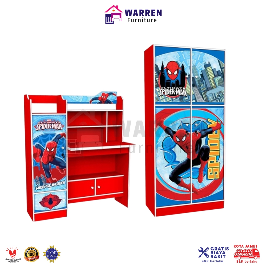 Set Kamar, Lemari Pakaian Character + Meja Belajar Character