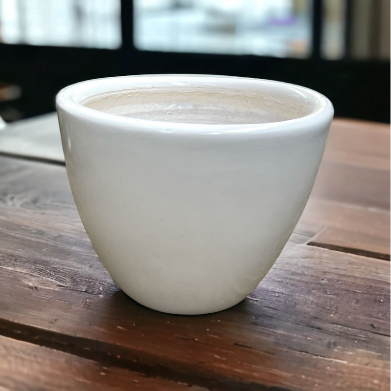 pot putih,pot gerabah