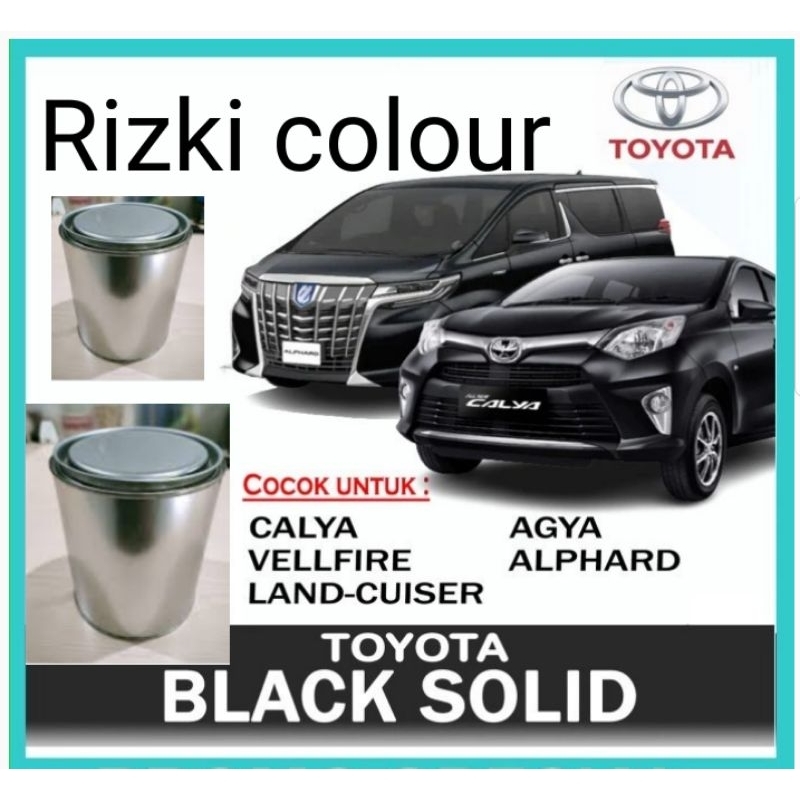 Cat Toyota Calya Vellfire Land Cuiser Agya Alphard Black Solid Cat Toyota Hitam Solid PU 1Kg