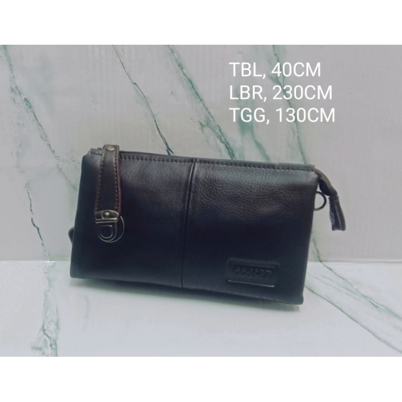 CLUTH HANDBAG COSSET, TAS TANGAN COSSET ORIGINAL KULIT ASLI, PRIA