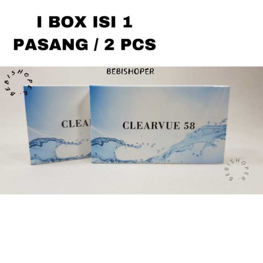 COD Softlens CLEARVUE 58 ISI 3PASANG (6PCS) DIA 14.20mm (-0.50 s/d -10.00) / Soflens Bening Minus/Le