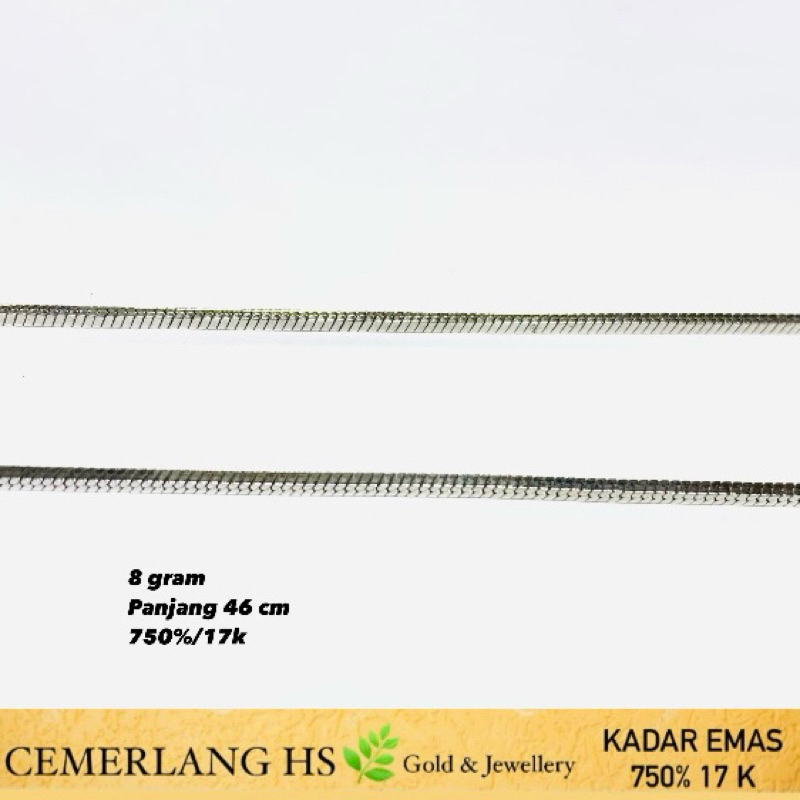 kalung emas 750%/17k