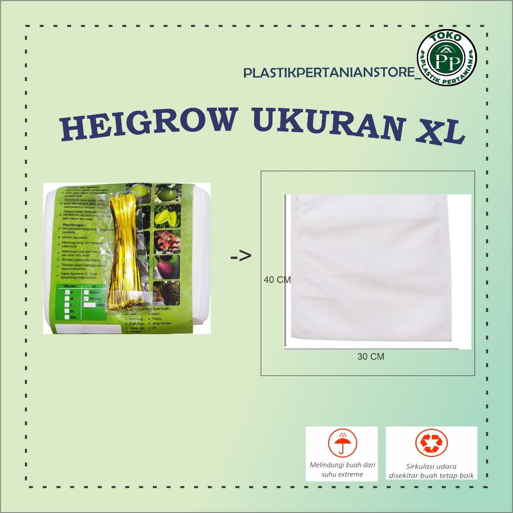 HEIGROW FRUIT COVER UKURAN XL