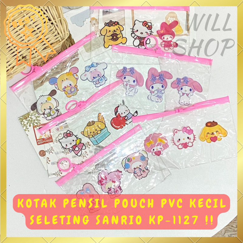 

TERBARU !! ( 1 PCS ) KOTAK PENSIL POUCH PVC KECIL SELETING SANRIO KP-1127 / POUCH BENING SANRIO ANTI AIR BISA UNTUK TEMPAT PENSIL & MAKEUP TERMURAH BISA COD