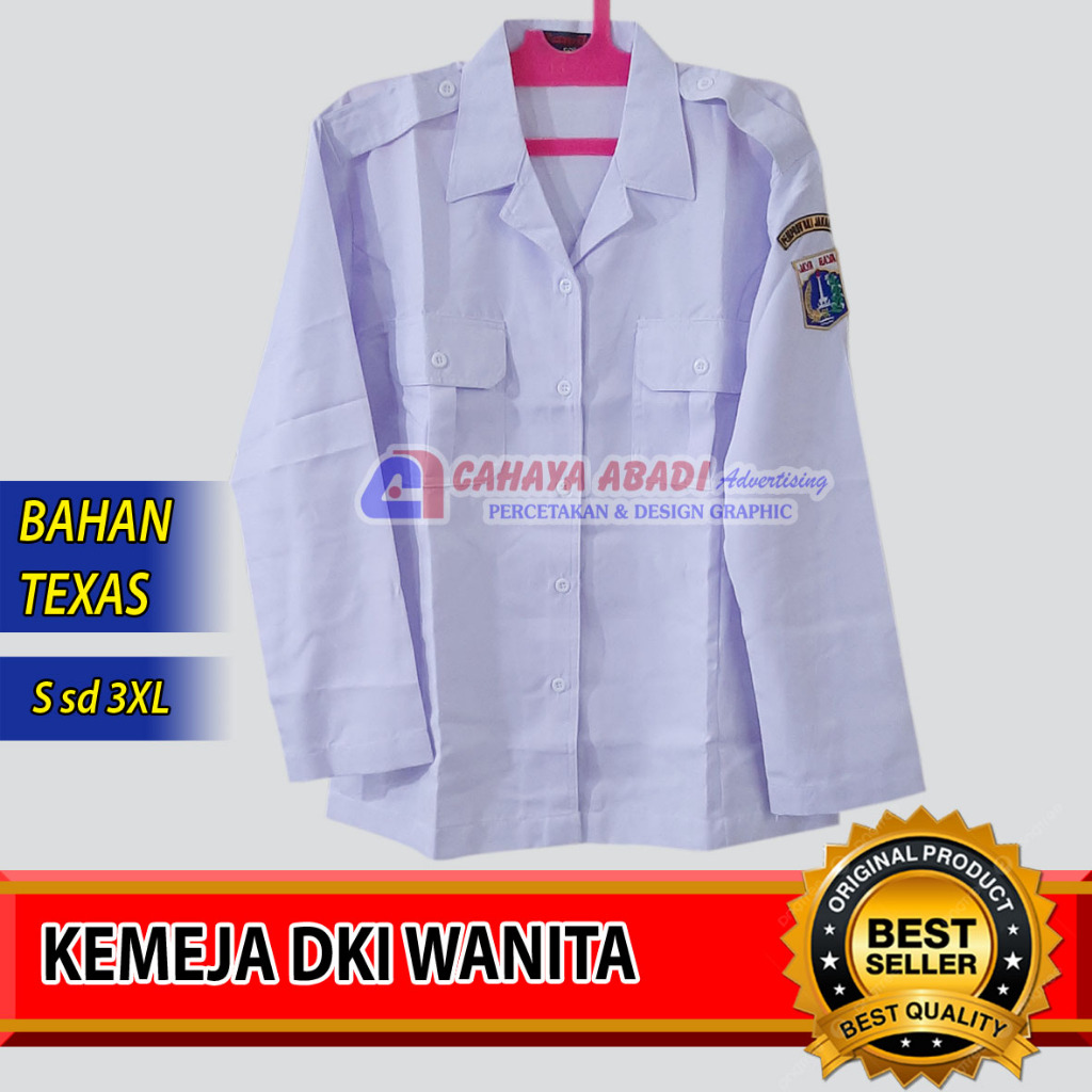 Kemeja Putih PDH PEMPROV DKI Jakarta Seragam Putih PDH PEMPROV DKI Jakarta Wanita