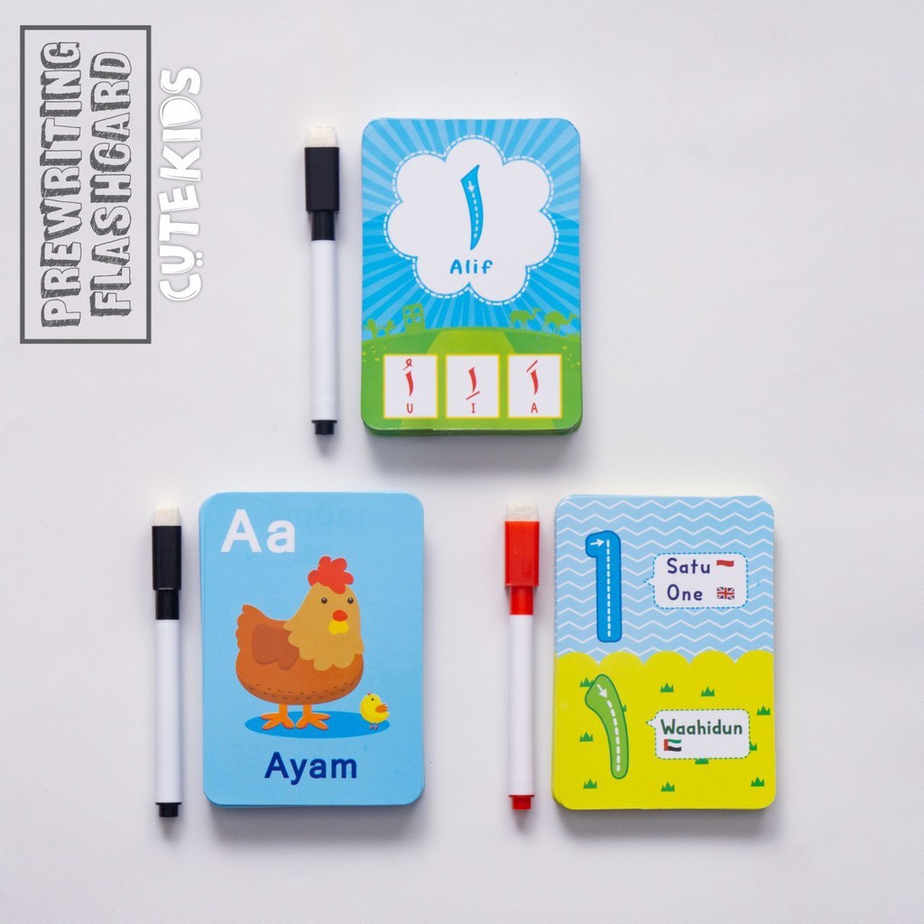 Cutekids Mainan Flash Card Kartu Pintar Flashcard Belajar Permainan Edukasi Stimulasi Visual Anak Ba