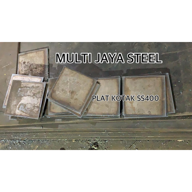 Plat kotak SS400 T20mm x 120mm x 120mm