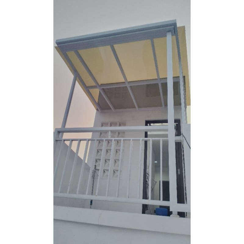 Kanopi Atap Solarflat/Kanopi Solarflat Brown/Besi Hollow Galvanis/Jasa Las Kanopi