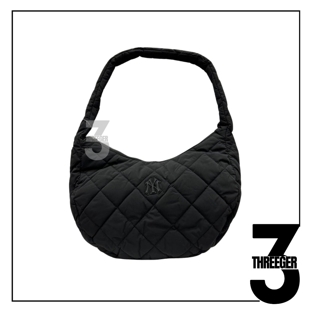 MLB NY New York Yankees Padding Quilted Hobo Bag Black Original
