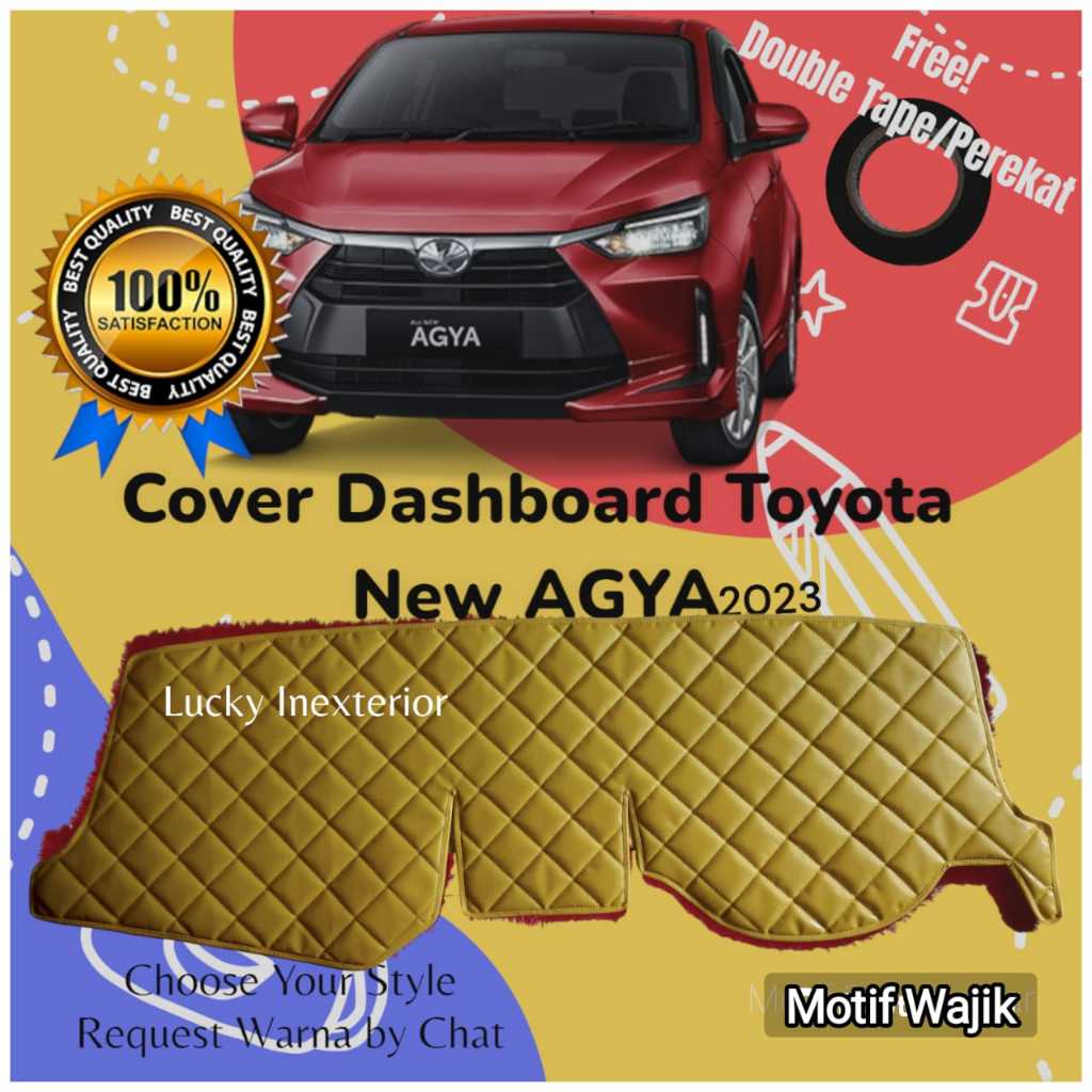 Cover Dashboard Mobil New AGYA 2023 Toyota Kulit Premium Pelindung Alas Dasbor Interior Aksesoris
