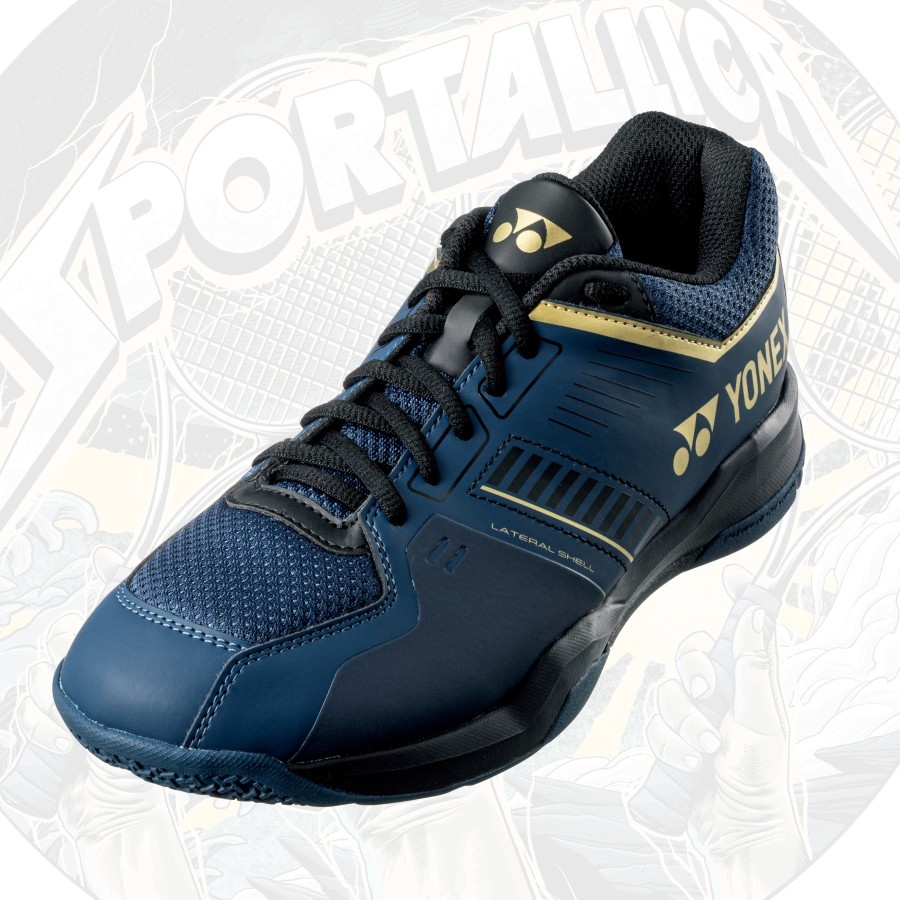Sepatu Badminton Yonex Power Cushion Strider Flow WIDE SHBSFW1EX Navy