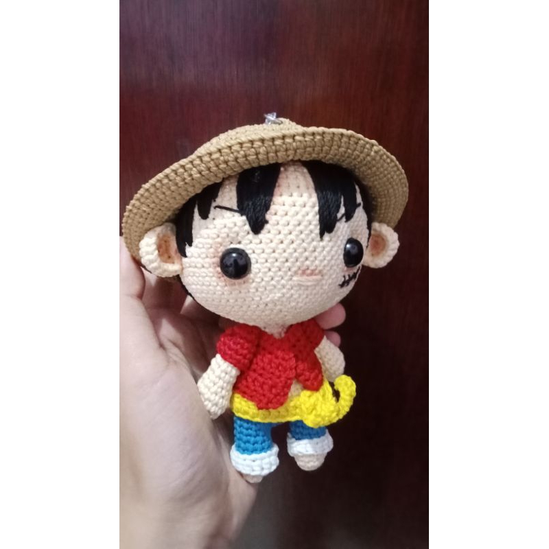 Boneka rajut Luffy/Amigurumi Luffy One Piece