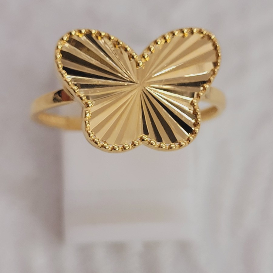 cincin kupu kupu tanpa mata emas 700 70% 70 % variasi