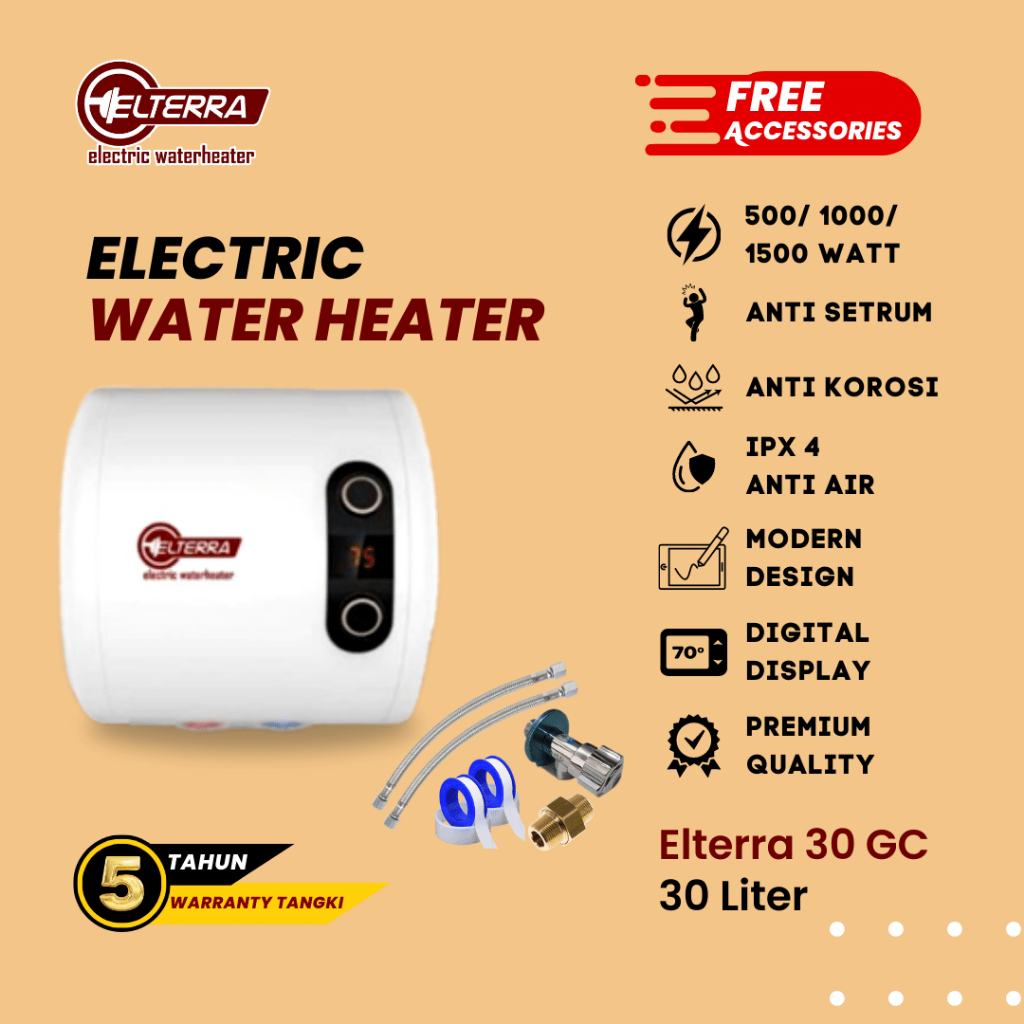 water heater elterra bukan ariston | water hiter listrik kamar mandi | alat pemanas air mandi kapasi