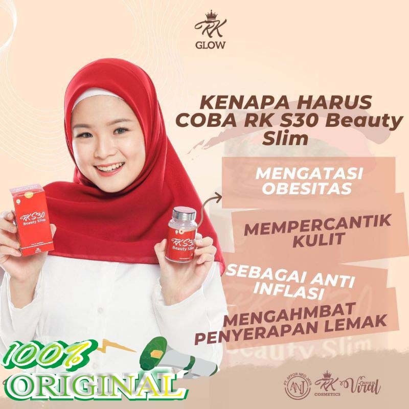 S30 Beauty Slim Slimming Kapsul Capsule Herbal Pelangsing Penurun Berat Badan RK Glow