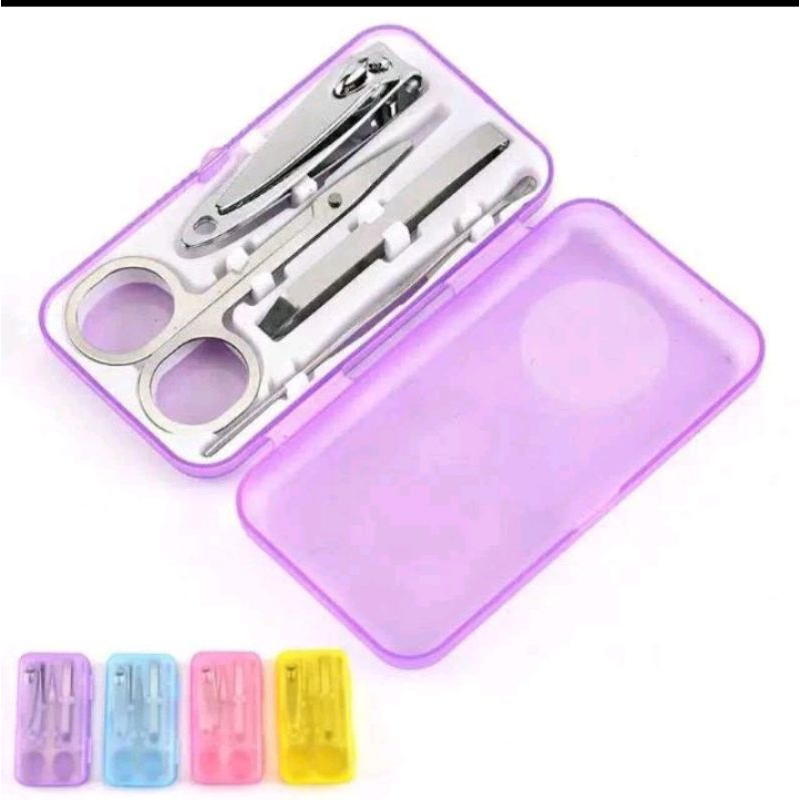 Gunting Kuku 1 Set Alat Potong Kuku + Korek Kuping