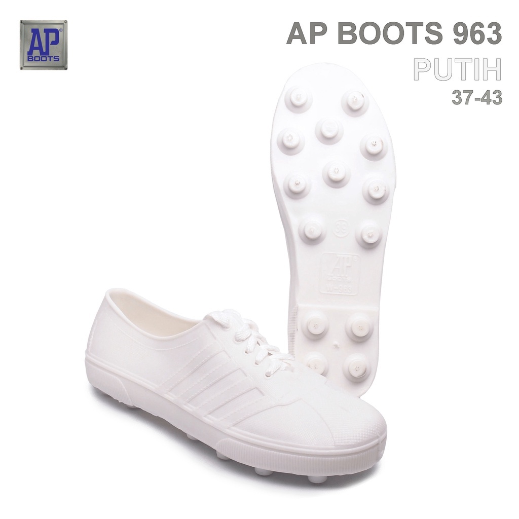 AP BOOTS AP 963 PUTIH - SEPATU BOLA PVC