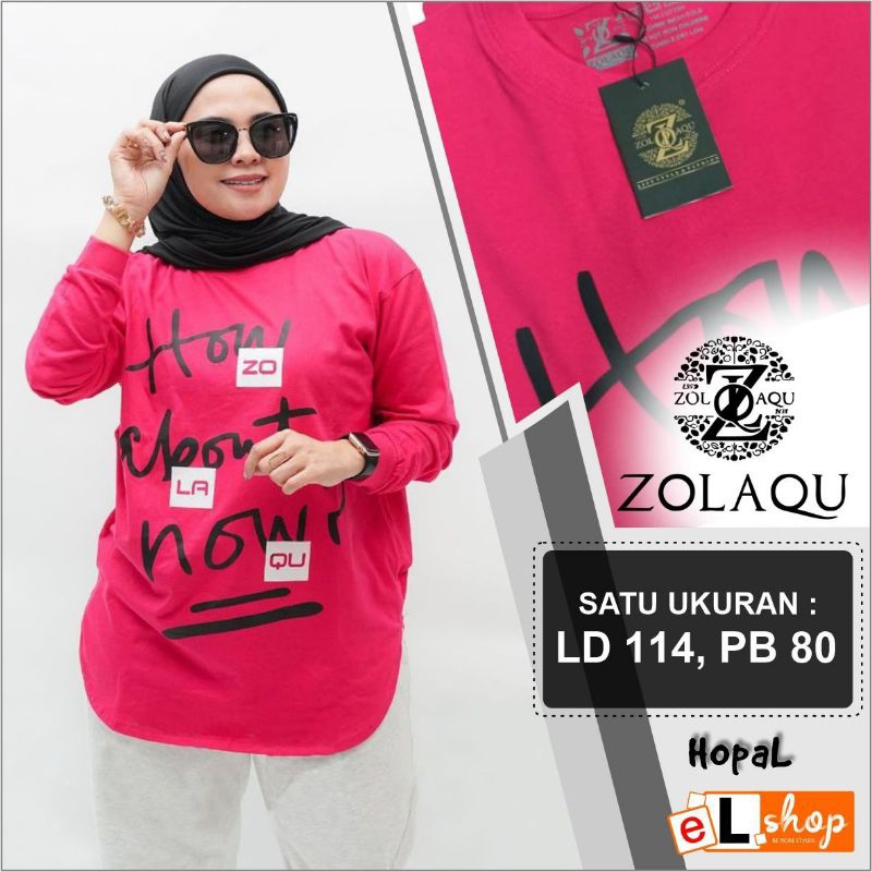 KAOS ZOLAQU ORI TERBARU 2024 ATASAN SEMI TUNIK ORIGINAL 100% PAKAIAN WANITA OUTFIT CLOTHING BAJU BLO