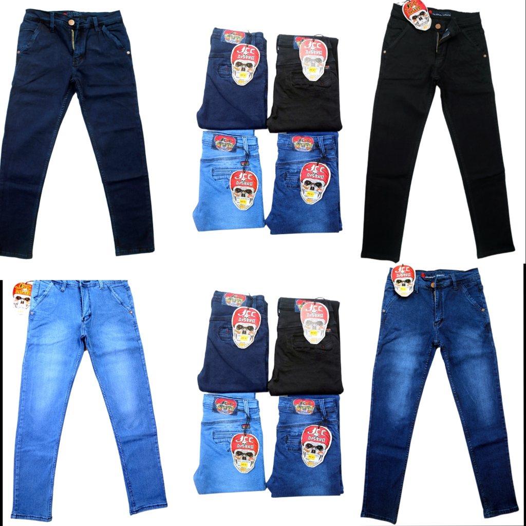 Celana Jeans  Merk JCC Brand JCC 27-38 Hitam Navy Biru Biru Blizt