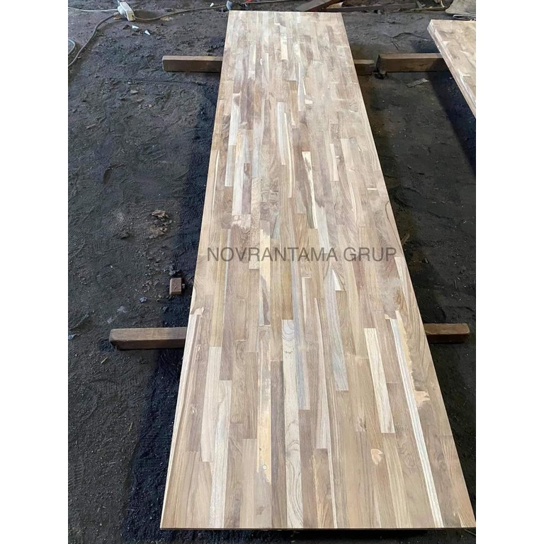 Papan FJL kayu Jati Perhutani TPK ukuran 2x90x70cm Top Table FJL Kayu Jati