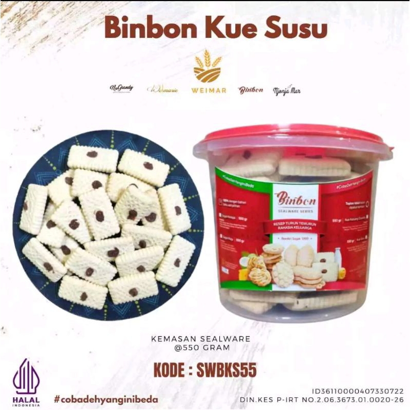 

kue susu binbon sealware 1 dus isi 6