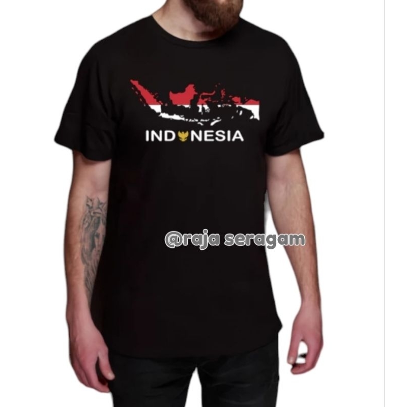 KAOS DISTRO PETA MERAH PUTIH INDONESIA KAOS INDONESIA