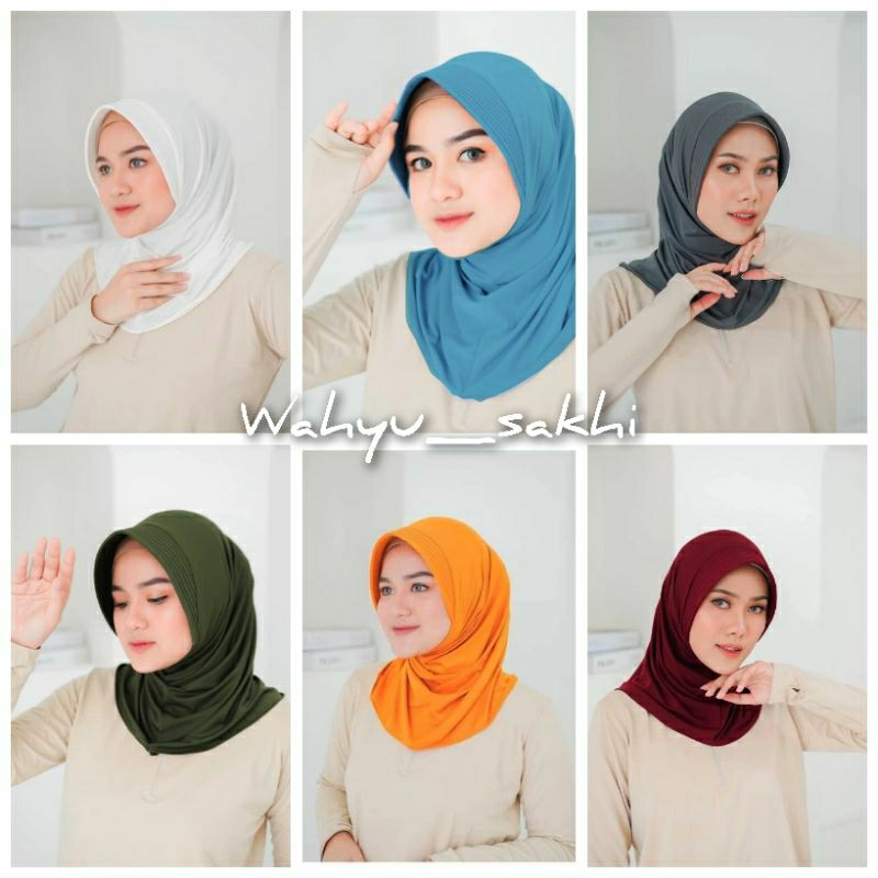 Jilbab sport/kerudung instan/hijab sport - warna lengkap