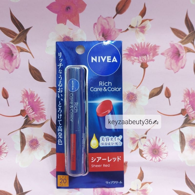 NIVEA Lipbalm Rich Care & Color spf20 sheer red 2gr