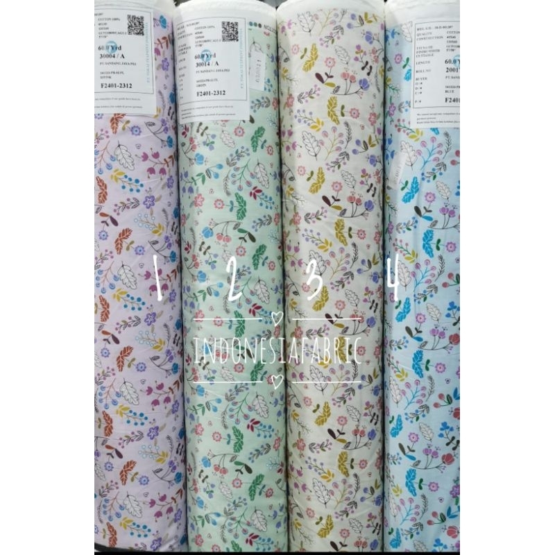 Kain Katun Jepang motif KJ418 tokai senko japan cotton ori bahan gamis tunik mukena kemeja daster se