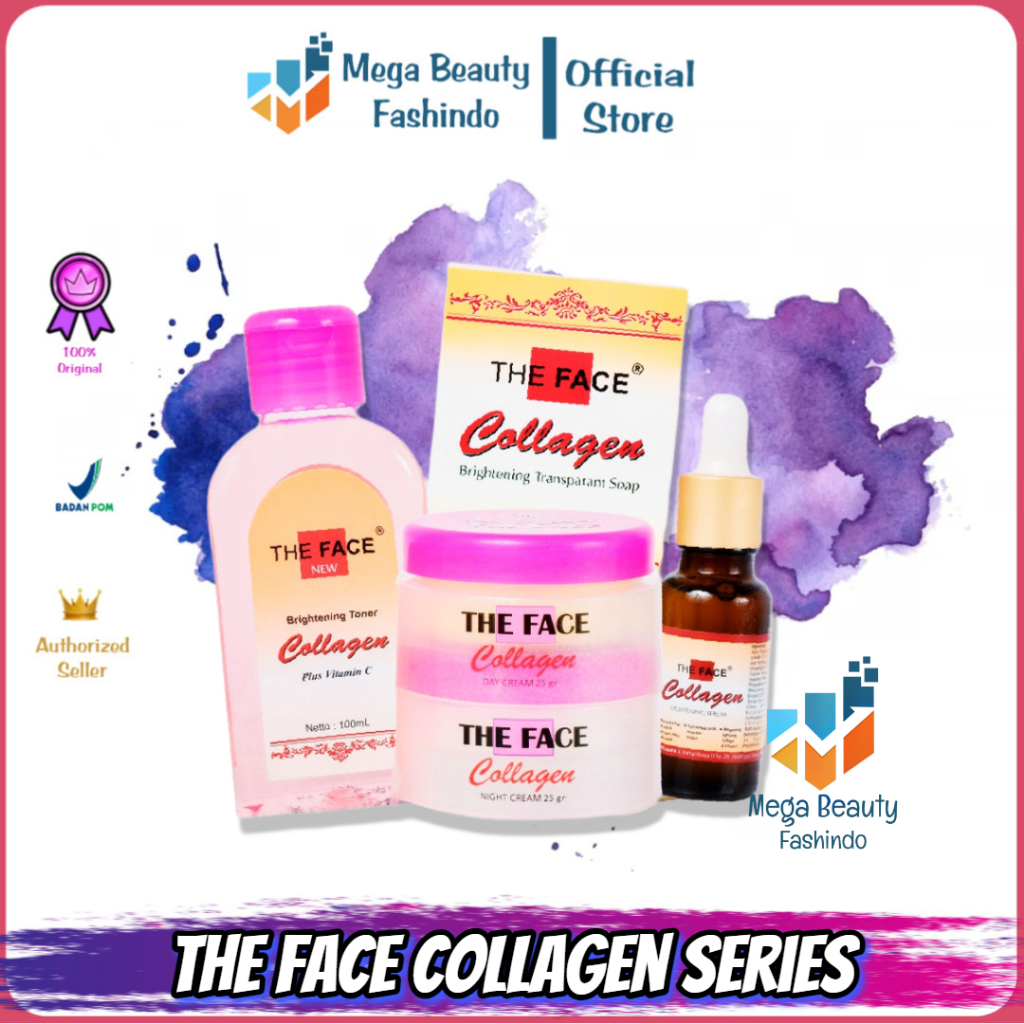 The Face Collagen Series | Toner 125ml | Day&Night Cream 50gr | Lightening Vit C Serum 18gr | Transp