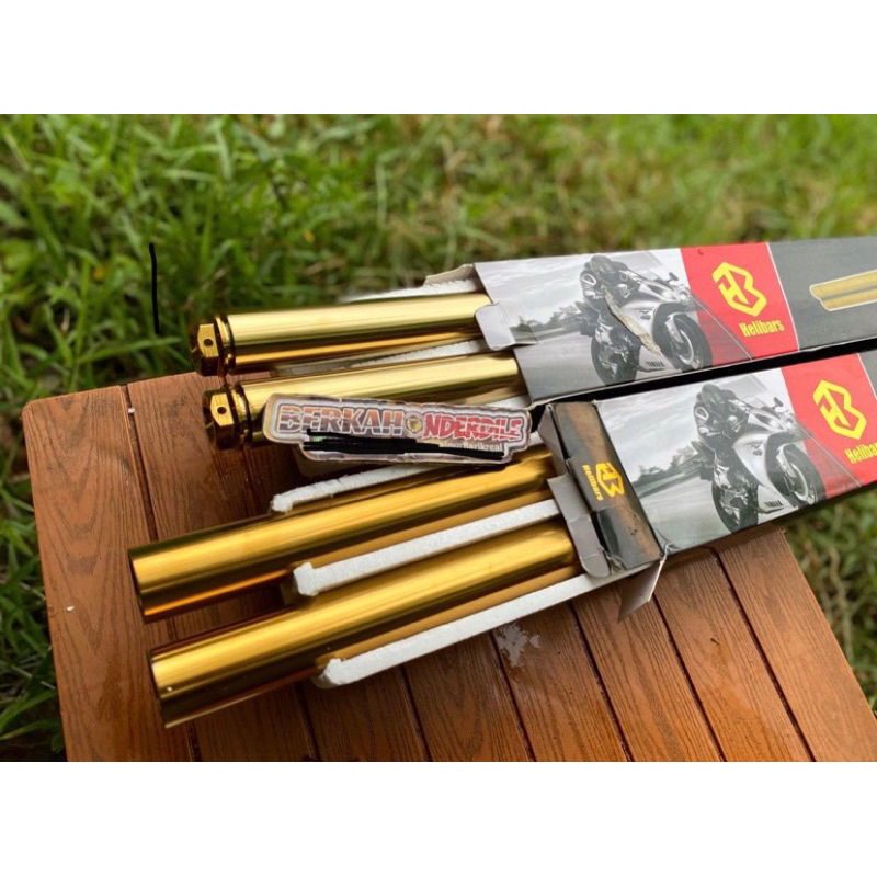 As shock gold 33 ninja RR dan ninja R merk Heli guilap