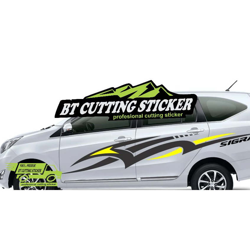 sticker stiker mobil sigra daihatsu keren terbaru striping mobil daihatsu sigra