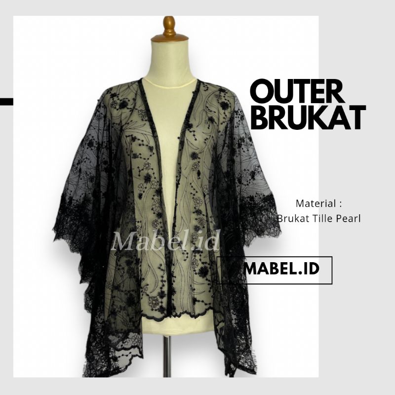 Outer Cape Brukat Kebaya Modern | cardigan hijab