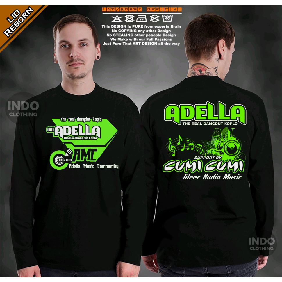 KAOS ADELLA MUSIC COMMUNITY LENGAN PANJANG WARNA HITAM