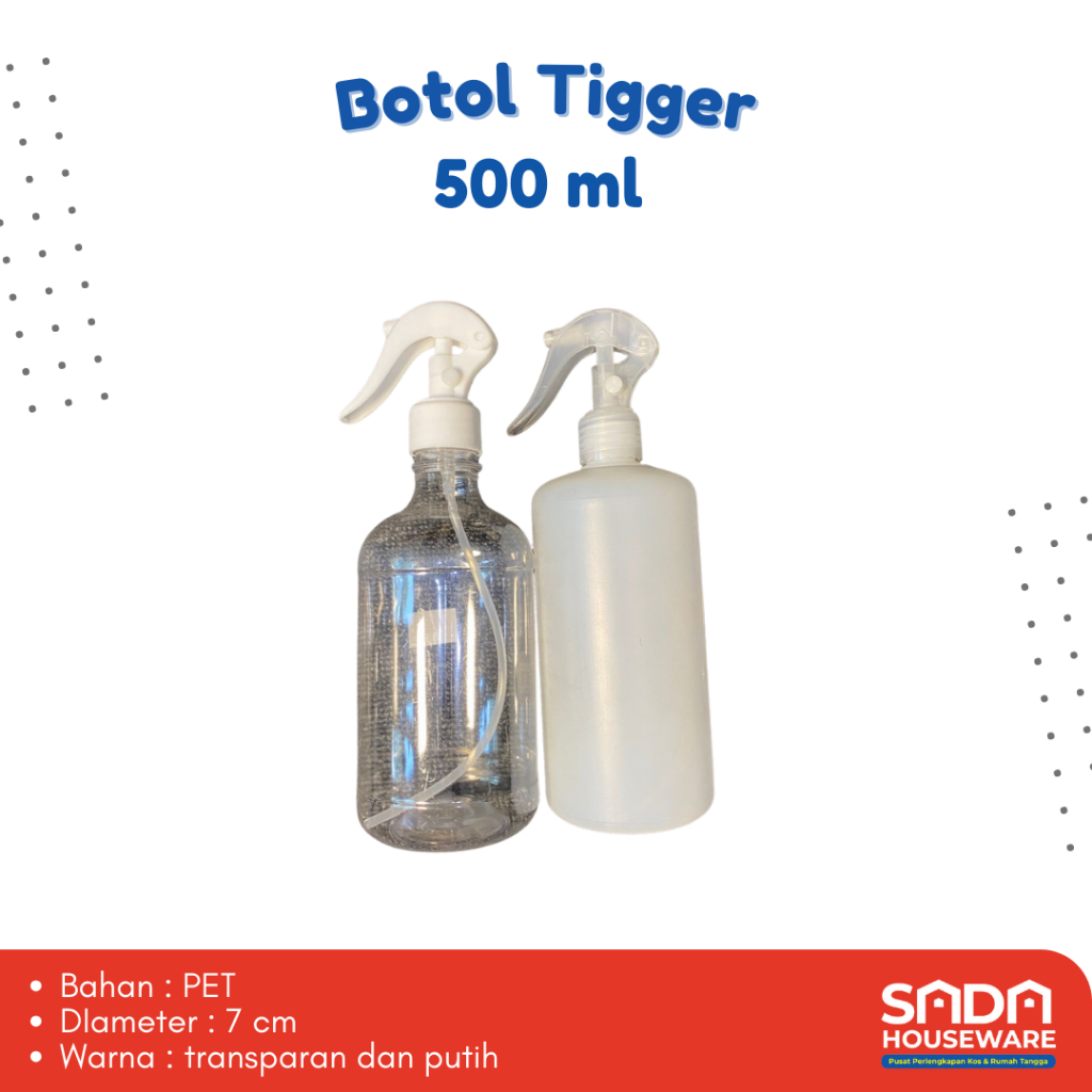 Botol Trigger Tebal 500ml / Botol Spray Trigger