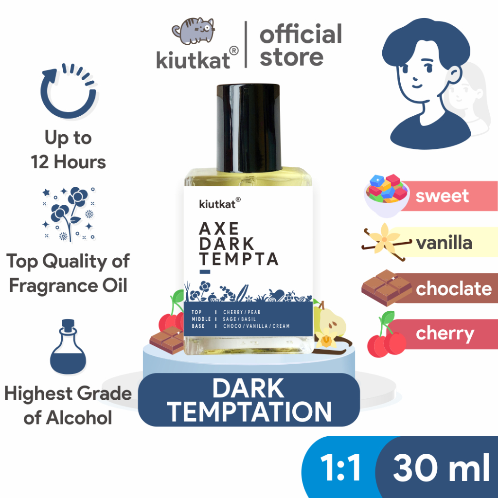 AXE DARK TEMPTATION by KIUTKAT - Parfum Pria Original Isi 30ml | Searah AXE - DARK TEMPTATION