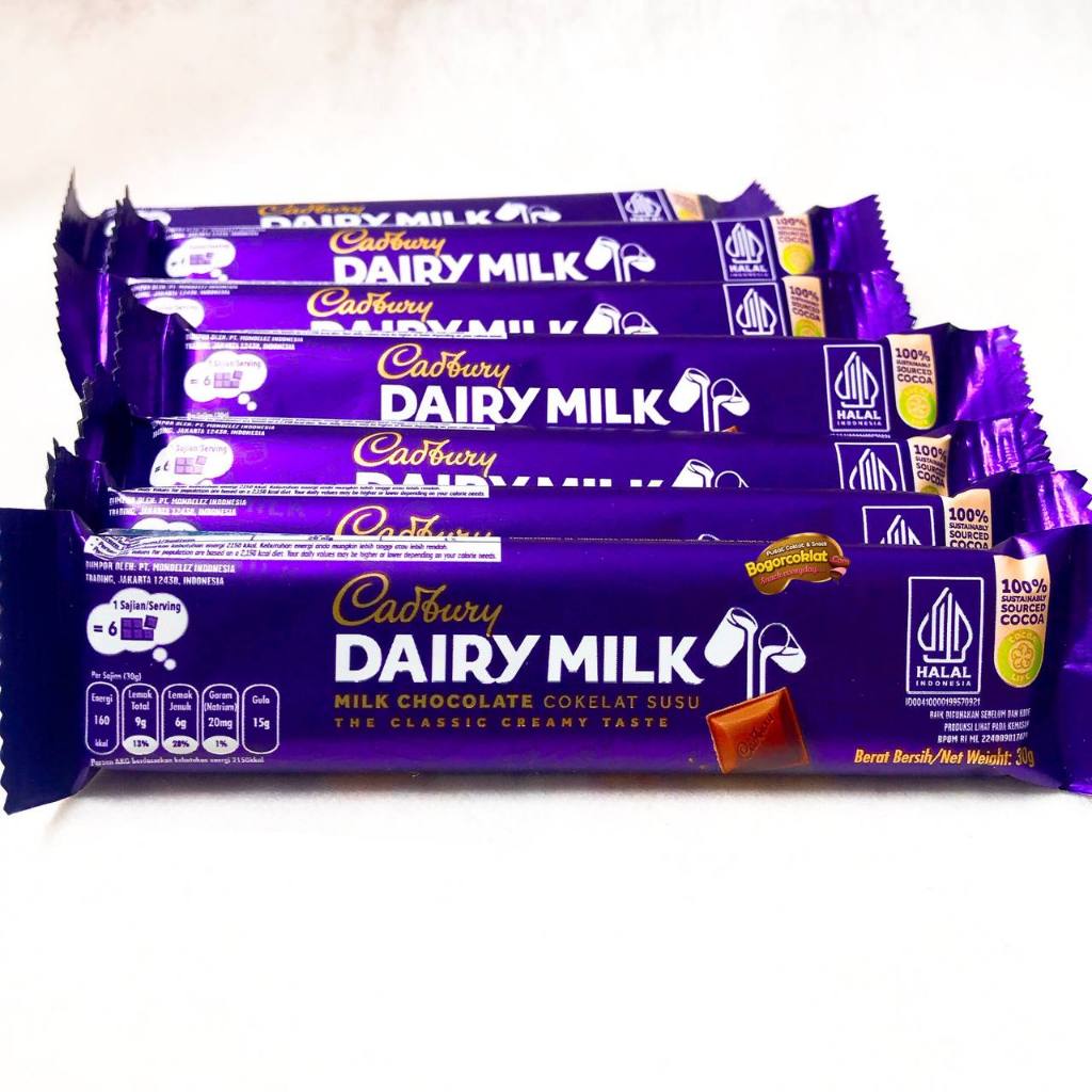 

Coklat Cadbury Dairy Milk 30gr isi 12pcs