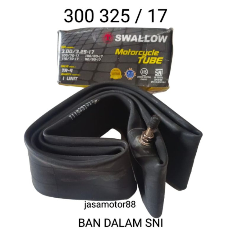 BAN DALAM MOTOR RING 17 UKURAN 300 325 SWALLLOW