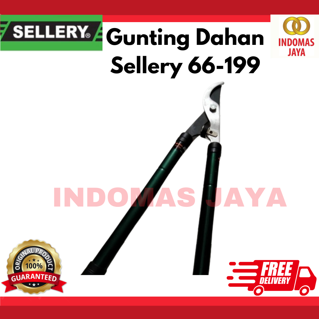 Gunting Dahan Sellery 66-199 Gagang Karet Bisa Panjang Pendek
