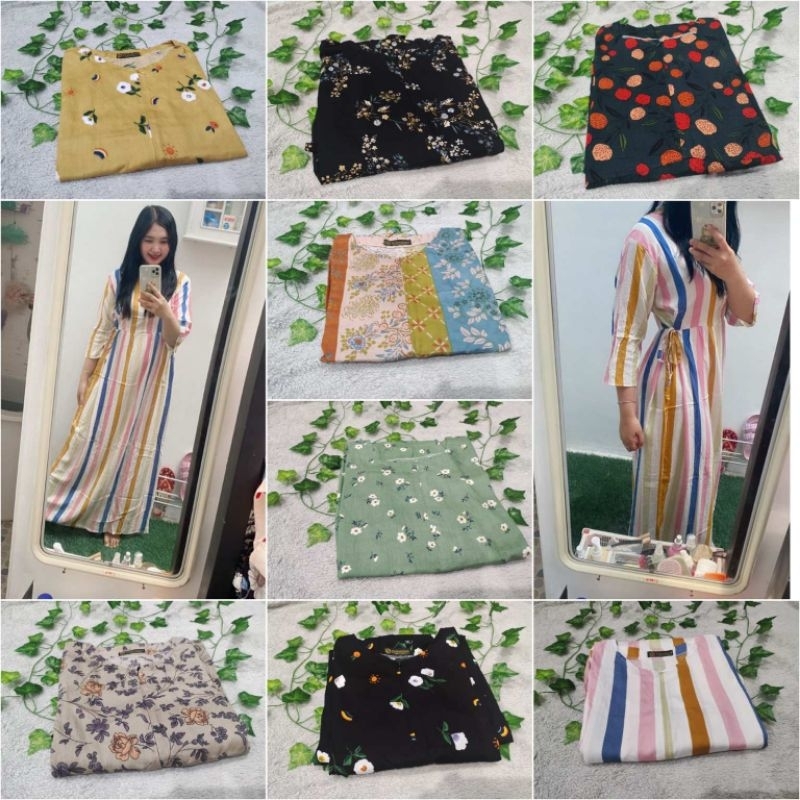 REAL PICTURE - Daster Miranda Panjang lengan 3/4 remaja,busui