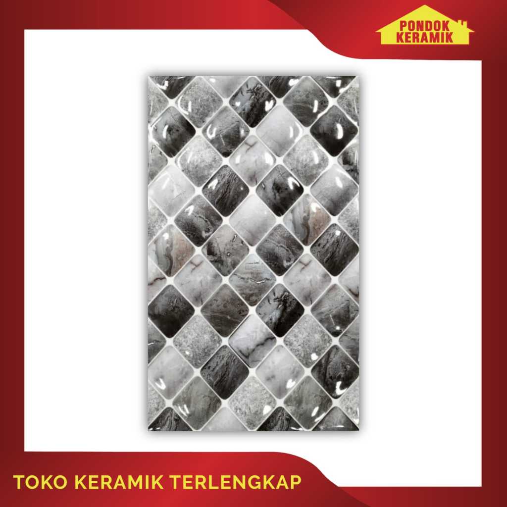 Keramik Dinding Signature 25x40 Catarina Deco Grey