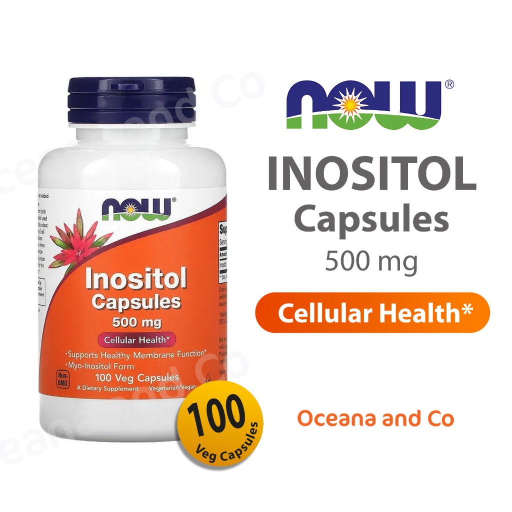 NOW Foods Inositol Capsules 500 mg 100 Veg Capsules