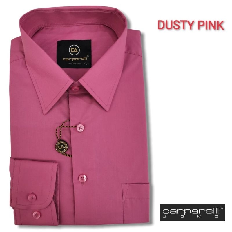 KEMEJA PRIA CARPARELLI WARNA DUSTY PINK